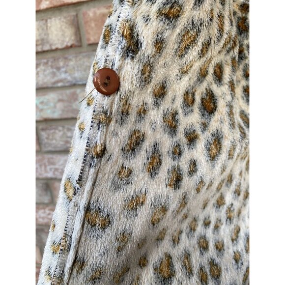 Womens 16 Tiger Cheetah 2 Button Brown Luxury Mob Wife Jacket by Joseph Ribkuff - Picture 8 of 13
